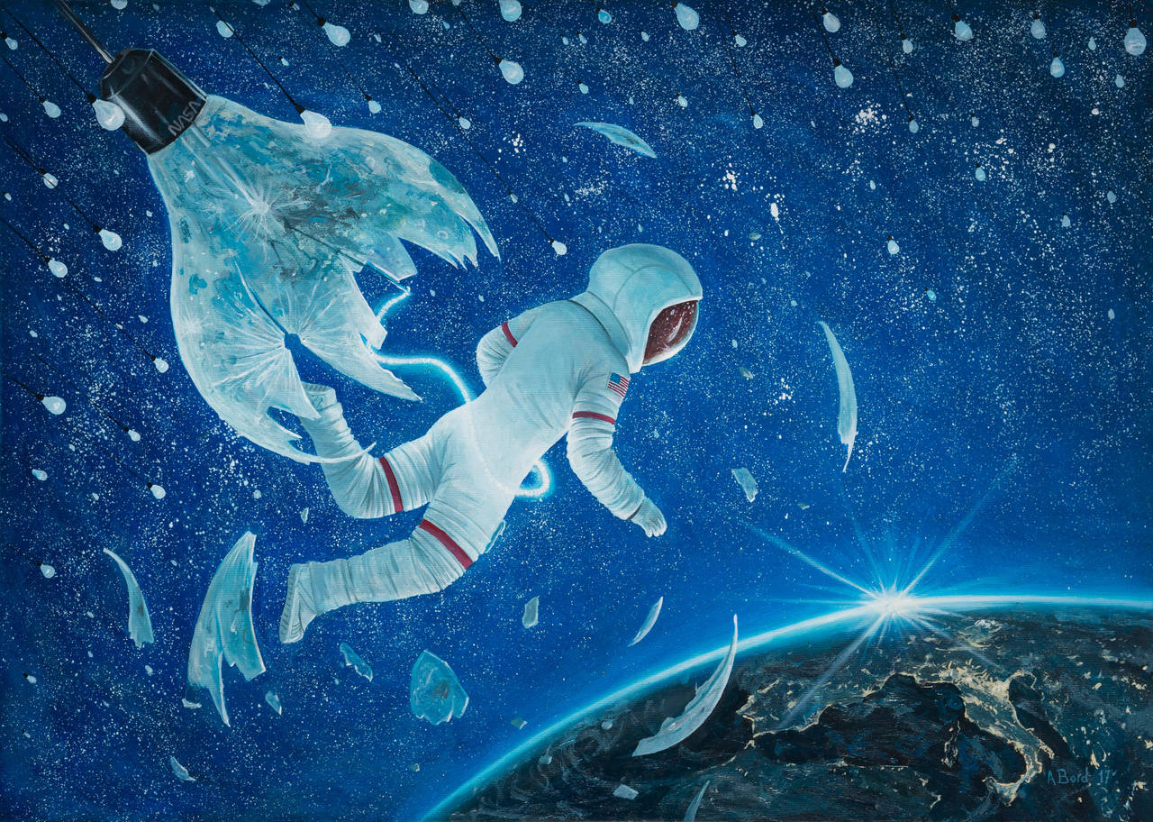 The Birth of The First Astronaut - oil painting by borda