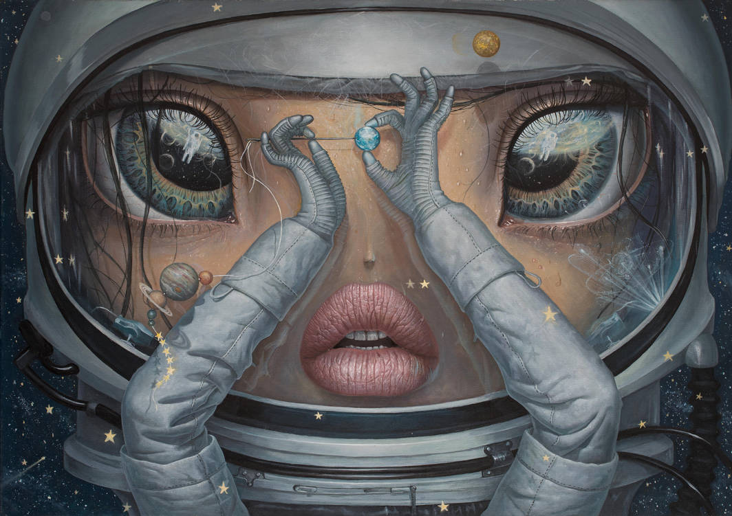 The Blue Marble is so Fragile...oil painting by borda