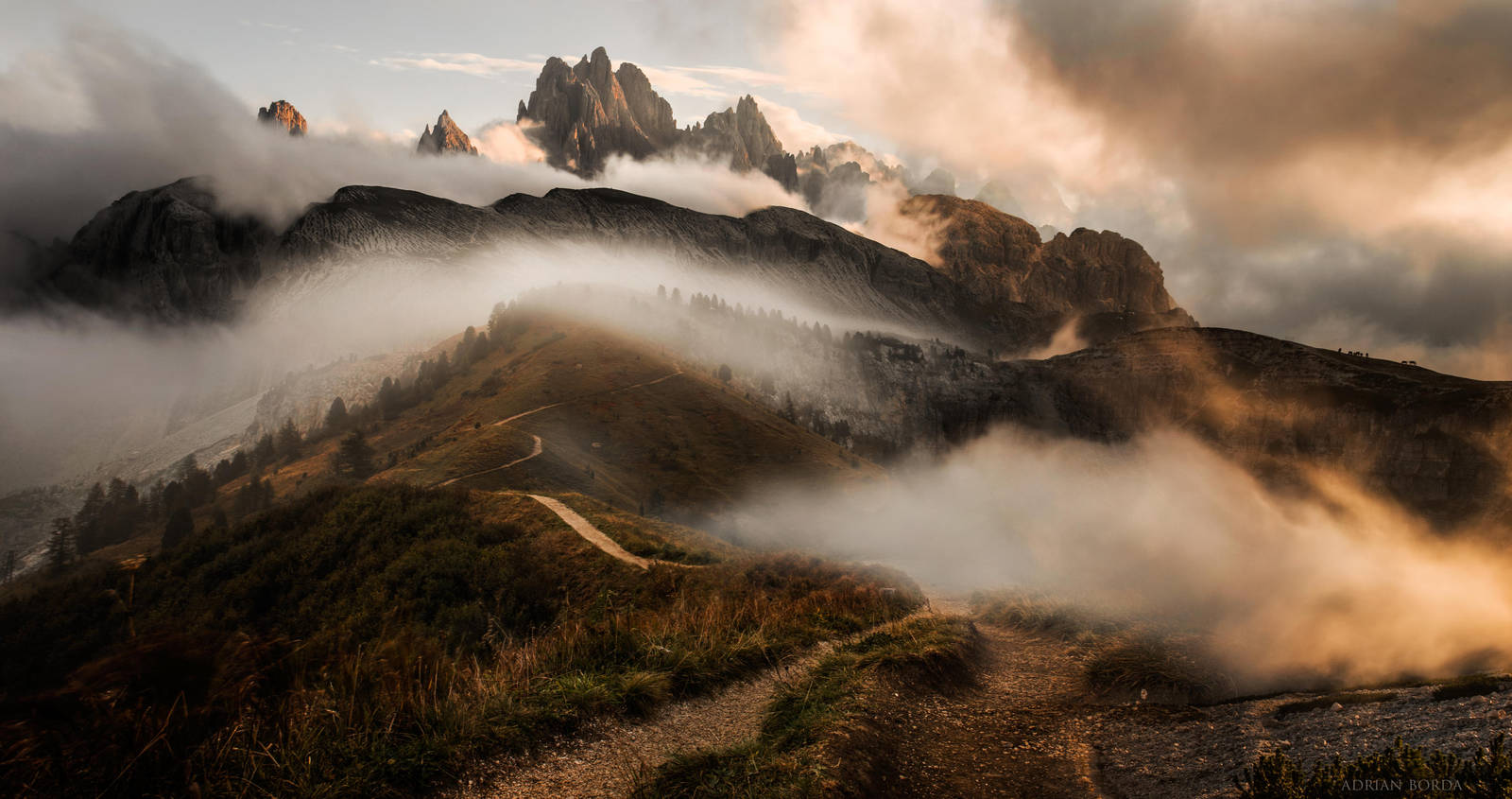 Rolling Clouds in Dolomites by borda