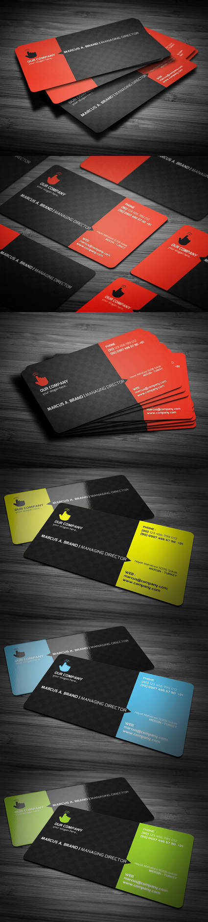 Rounded Corner Business Card by calwincalwin