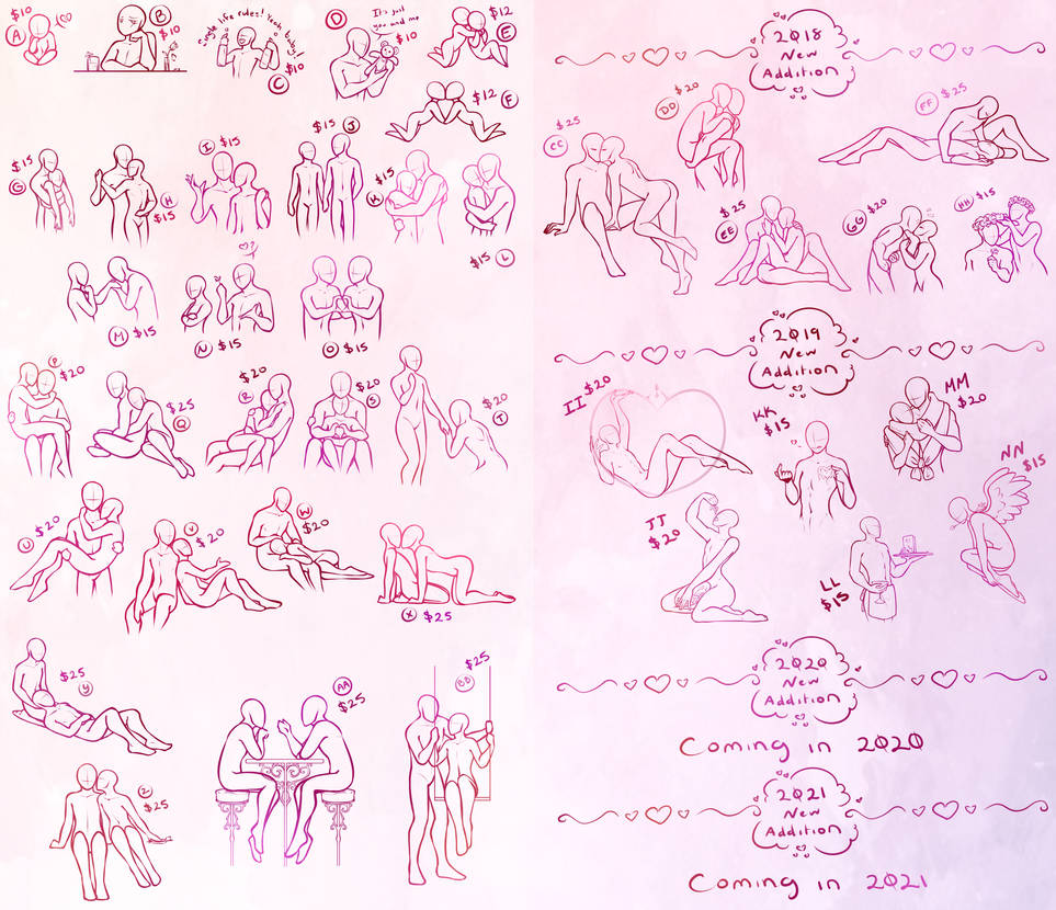 Two Person Base Pose Valentines Commissions Closed Thank You On Fouques Commissions valentines commissions closed thank