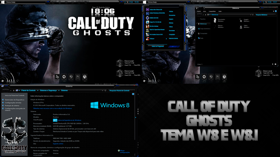 Theme Call OF Duty Ghosts for Windows 8 and 8.1 by TheViniciusOficial