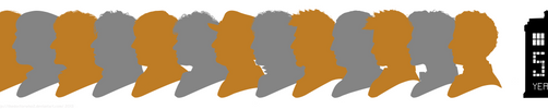Doctor Who 50th Anniv. Doctor Silhouettes Digital by theDoctorWHO2