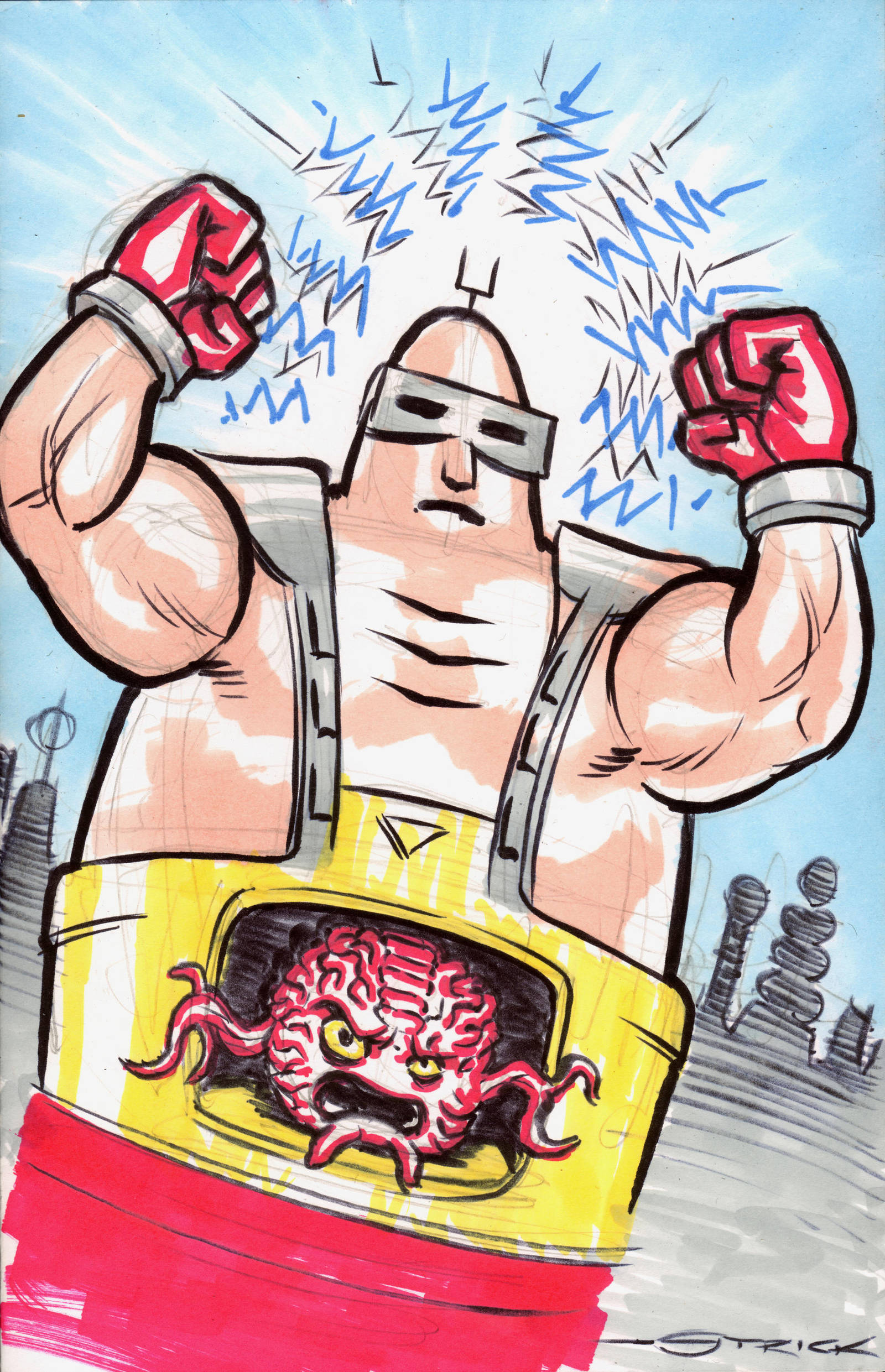Krang Con Sketch by strickart
