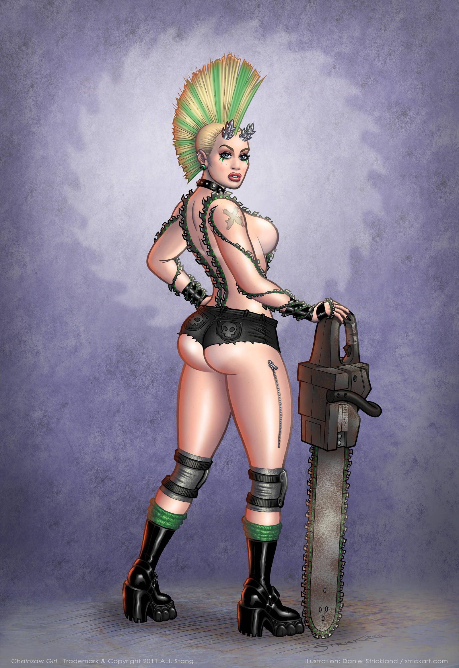 Chainsaw Girl bg by strickart