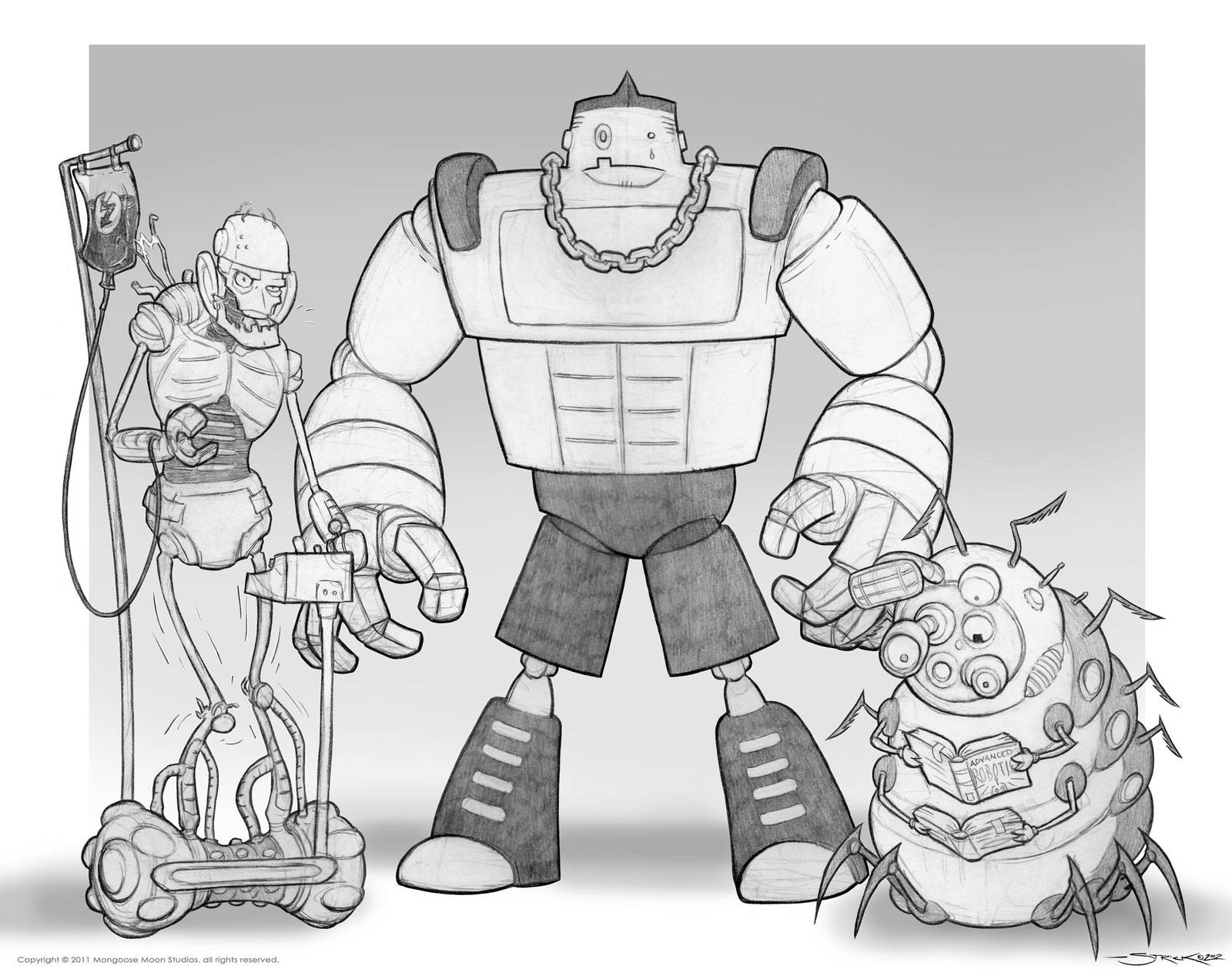 robo trio by strickart
