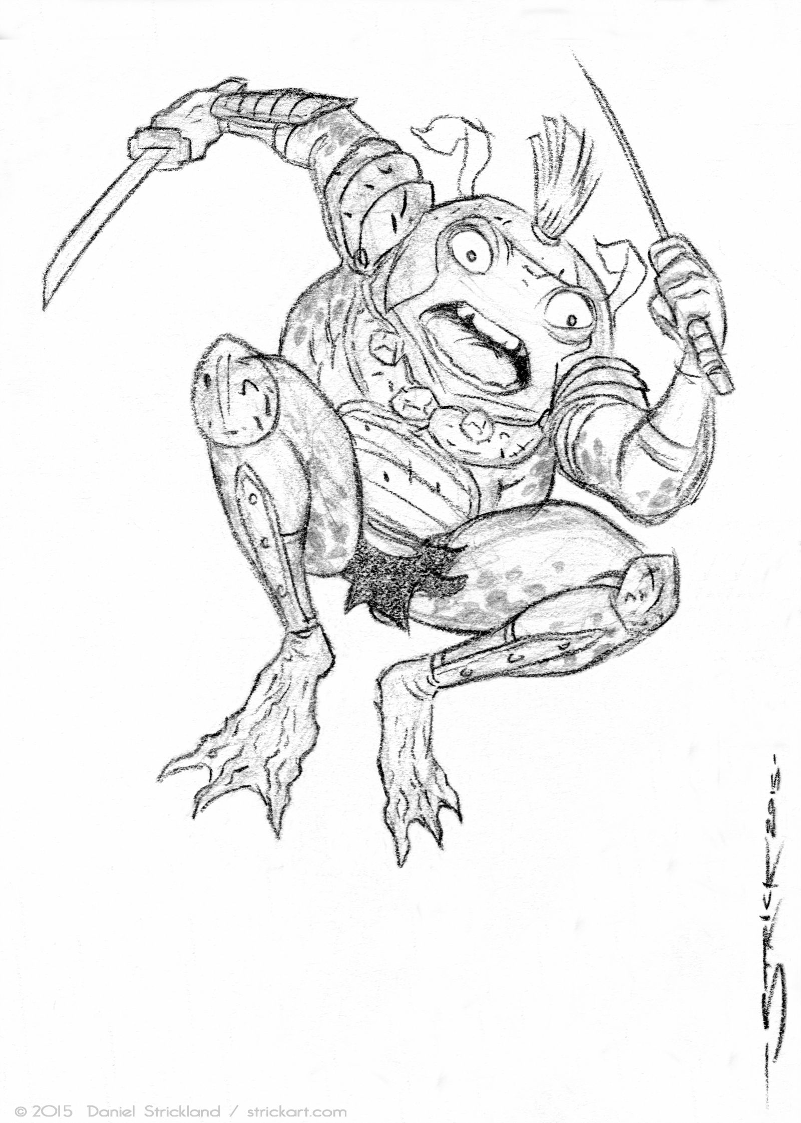 Frog Soldier sketch 1 by strickart