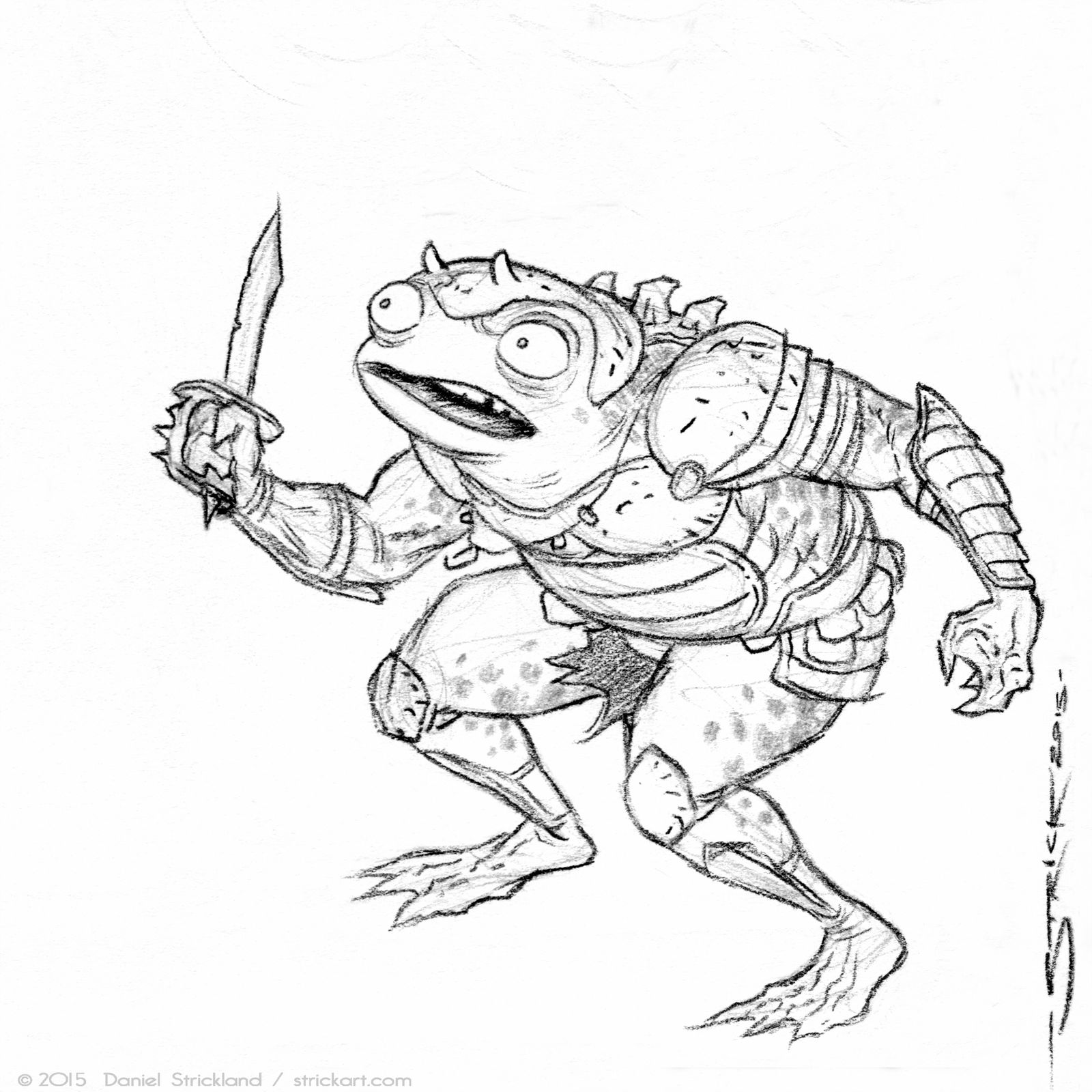 Frog Soldier sketch 4 by strickart
