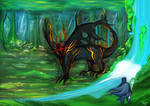 Kalameet , the black dragon by Tori-Fan