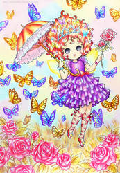 C: Nancy and butterflies by SilverChaim