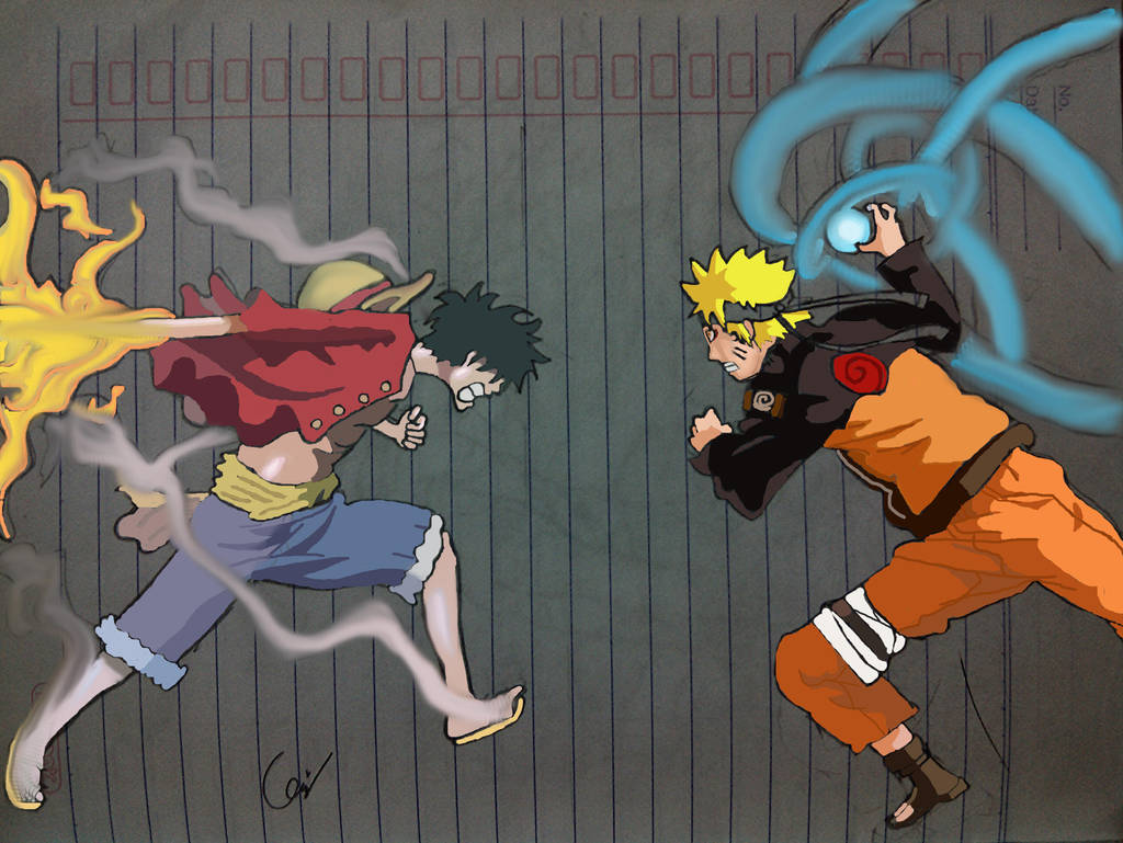 Luffy vs Naruto Colour Ver. by kharisputra on DeviantArt