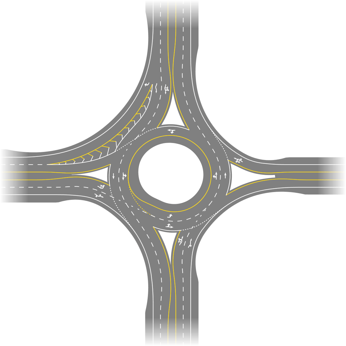 Roundabout with Various Features by vidthekid