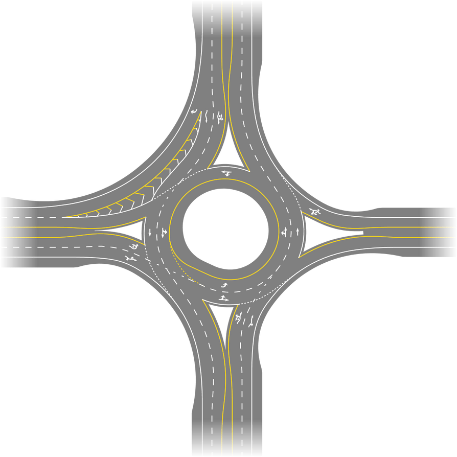 Roundabout with Various Features by vidthekid