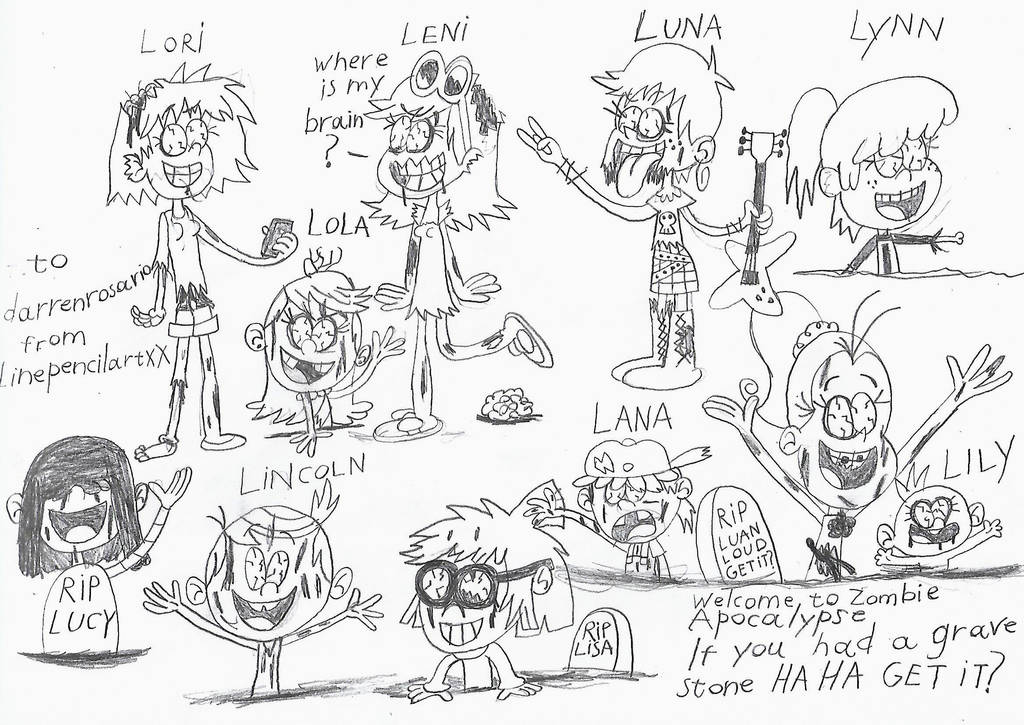 The Loud House Zombie By Linepencilartxx On Deviantart
