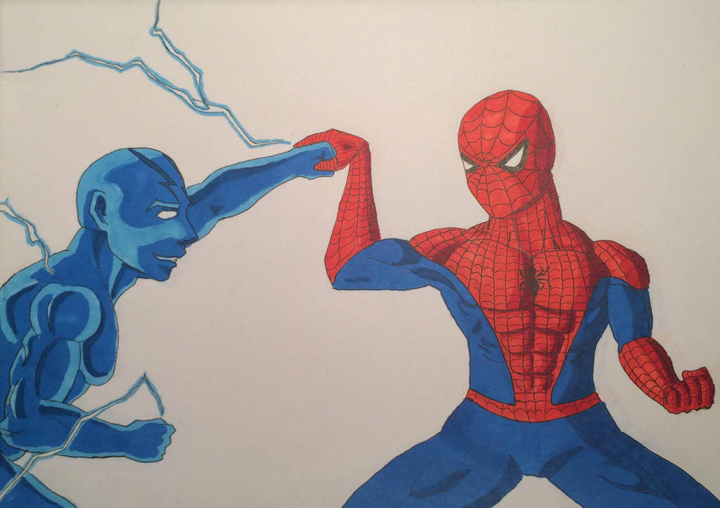 Spiderman VS Electro by ChibiBardock on DeviantArt