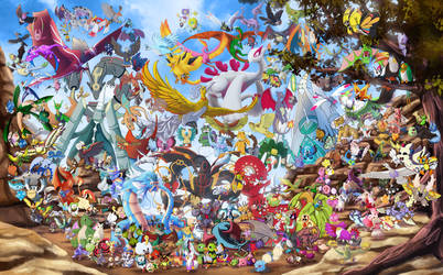 Gotta Draw 'em All: Flying Type Collaboration by Krisantyne