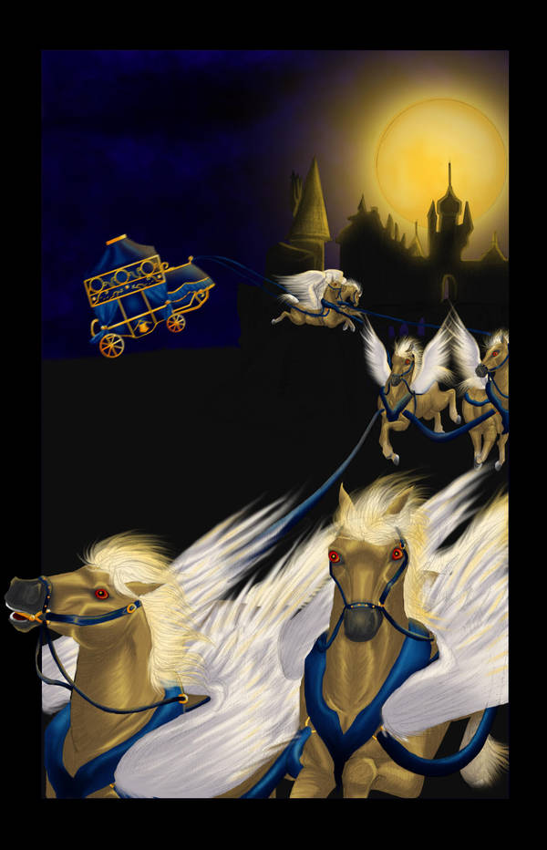 The Arrival of Beauxbatons by brightredrose