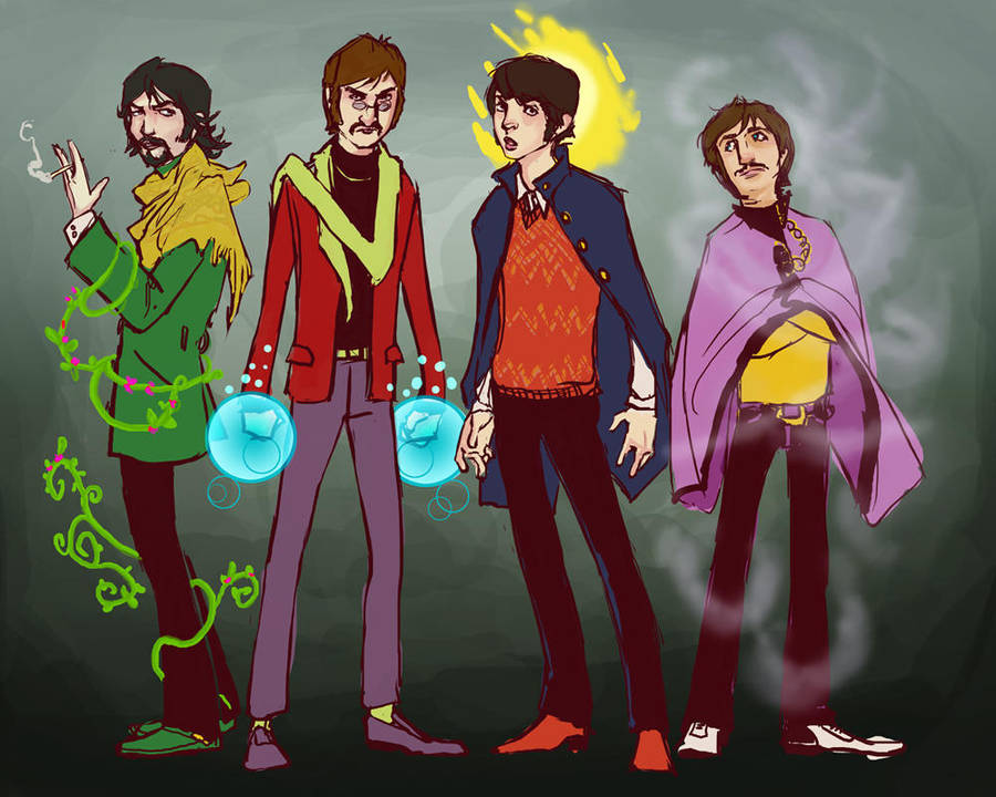 Beatles Superheroes by lorainesammy