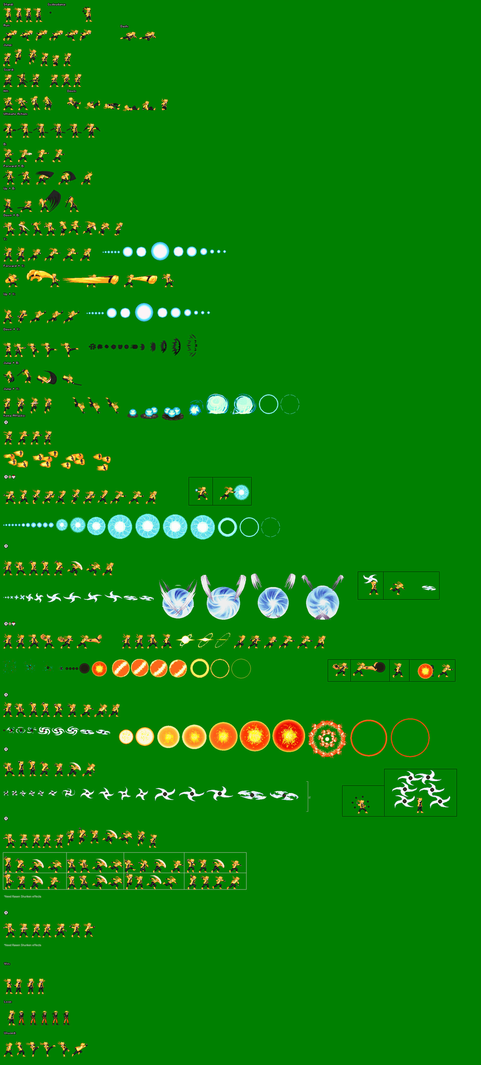 Naruto Senki Sprite Pack : Animação de pack de sprite do ...