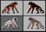Variations in colors of haynas by hontor