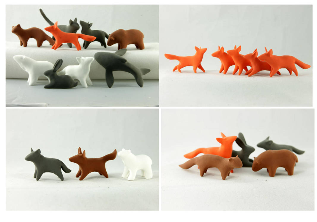 Rustic animals sets - blanks for yourself decor by hontor