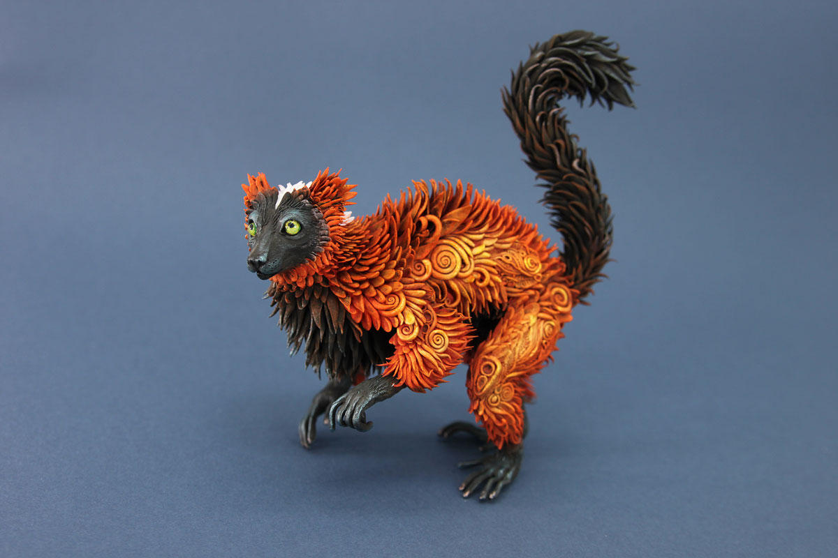 Red Ruffed Lemur I by hontor