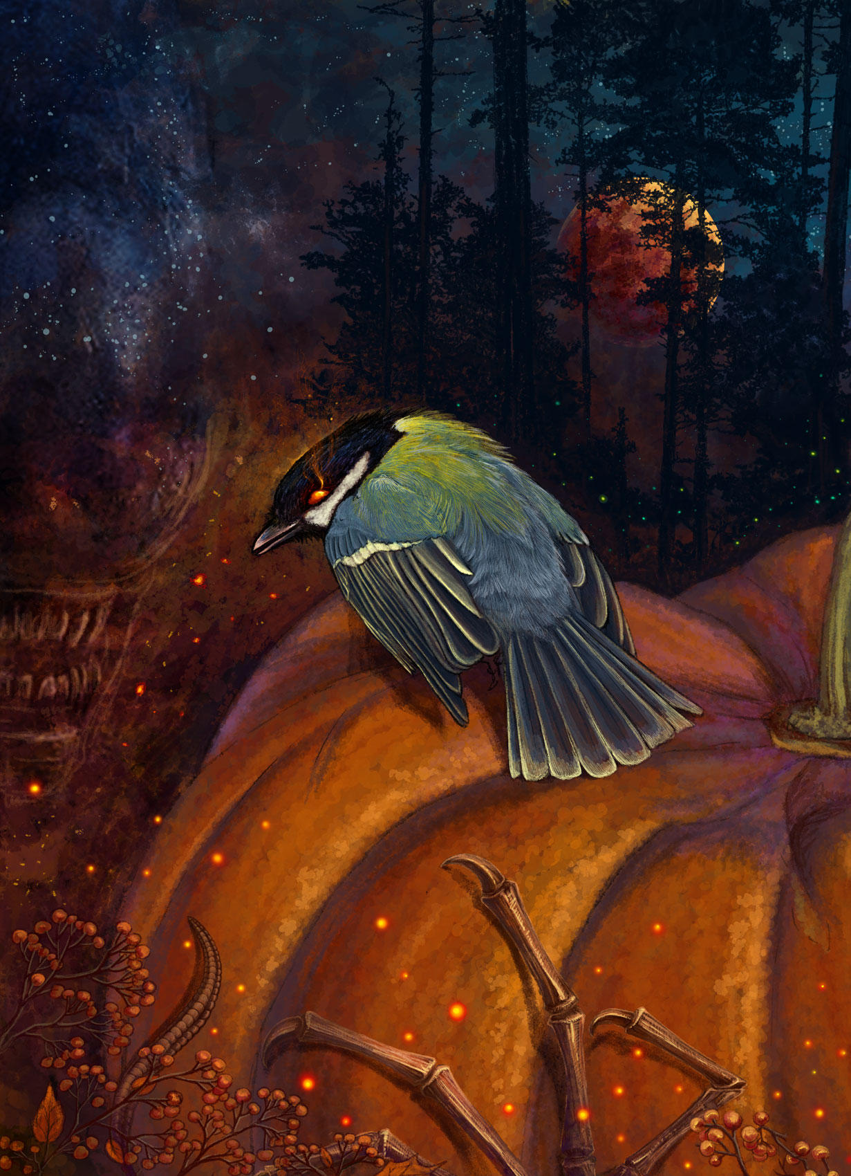 Halloween with the hell bird by hontor