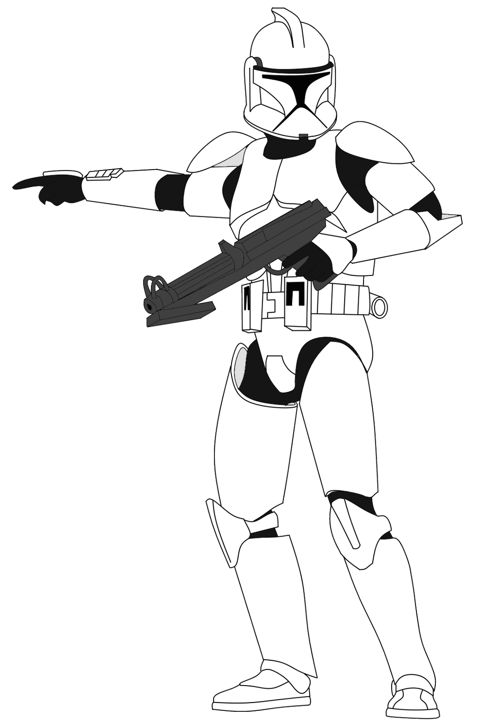 Clone Trooper with DC15S v3 by FBOMBheart on DeviantArt