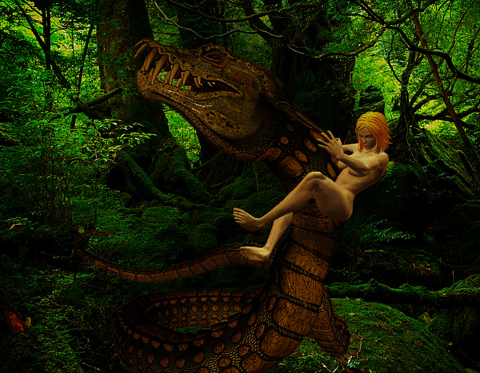 Y'shaati, Spirit of Amazonia: Beauty vs Beast I by Screwiest