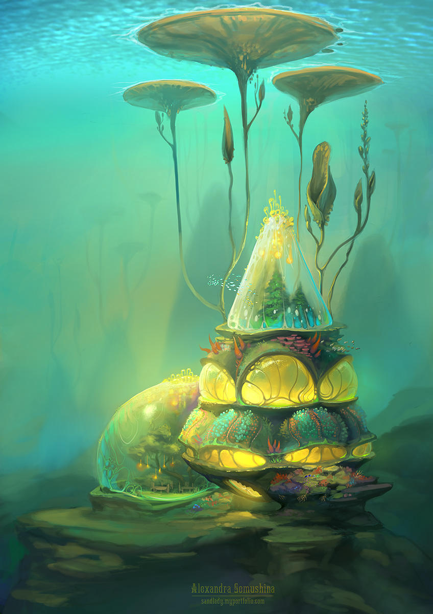 Underwater biotech house 1 by Sedeptra