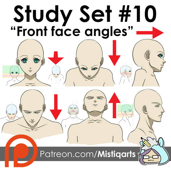 Front Face Angles Study Set for Manga by Mistiqarts