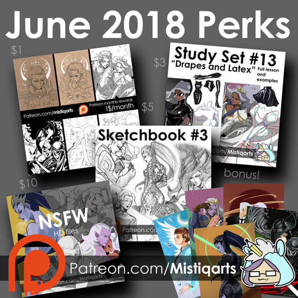 June 2018 Patreon Perks by Mistiqarts