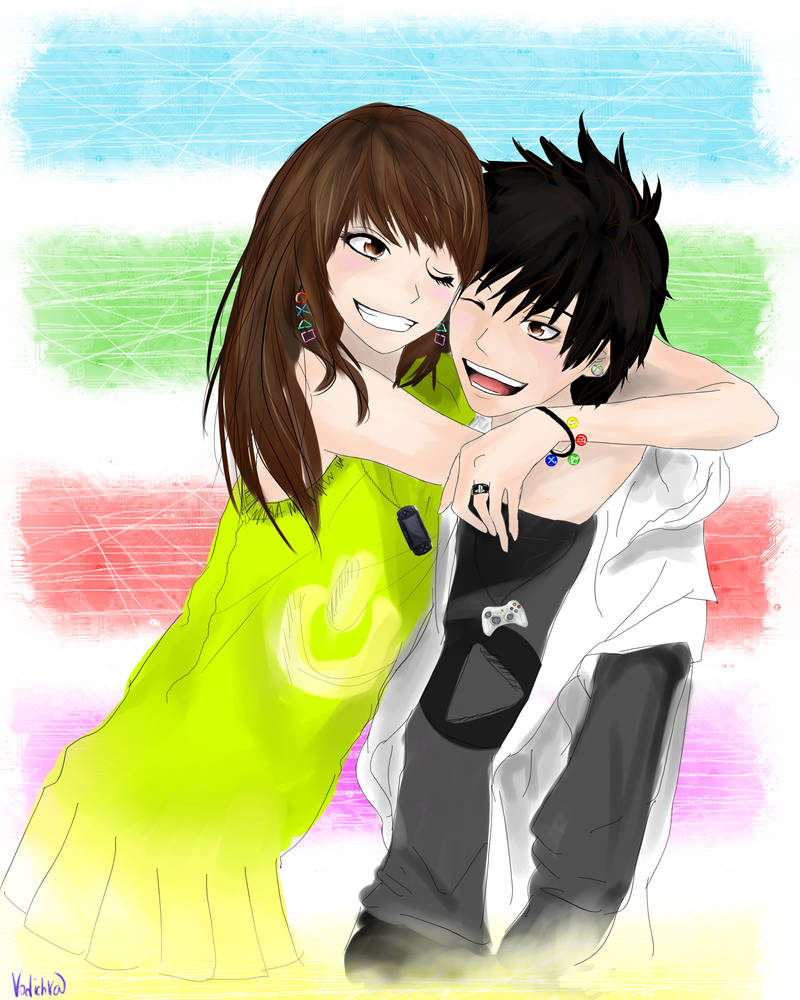 Gamer Couple By Vodichka San On Deviantart