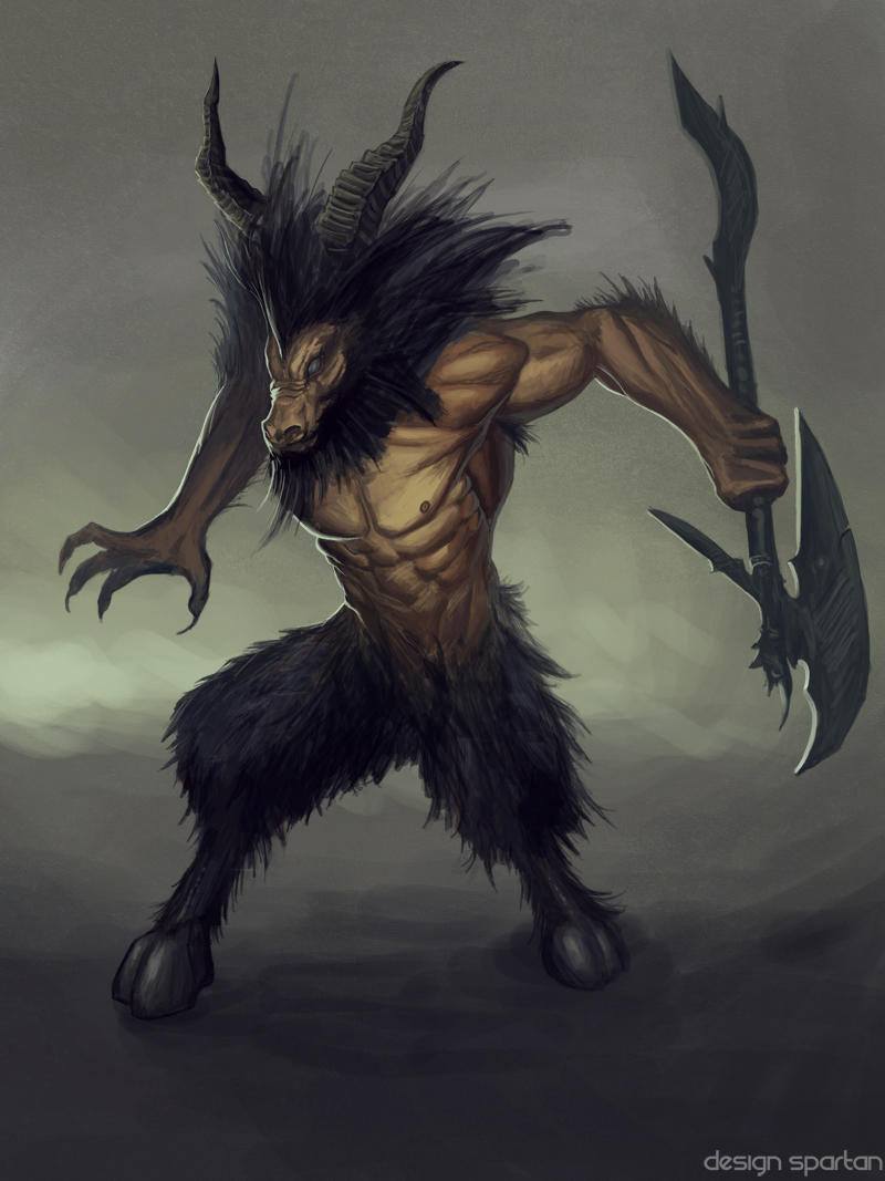 Reproduction of Diablo 3 concept art - Minotaur by DesignSpartan