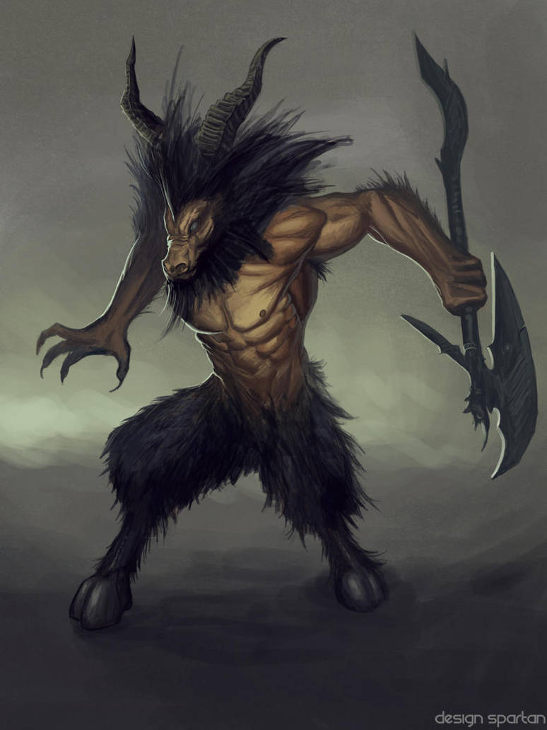 Reproduction of Diablo 3 concept art - Minotaur by DesignSpartan