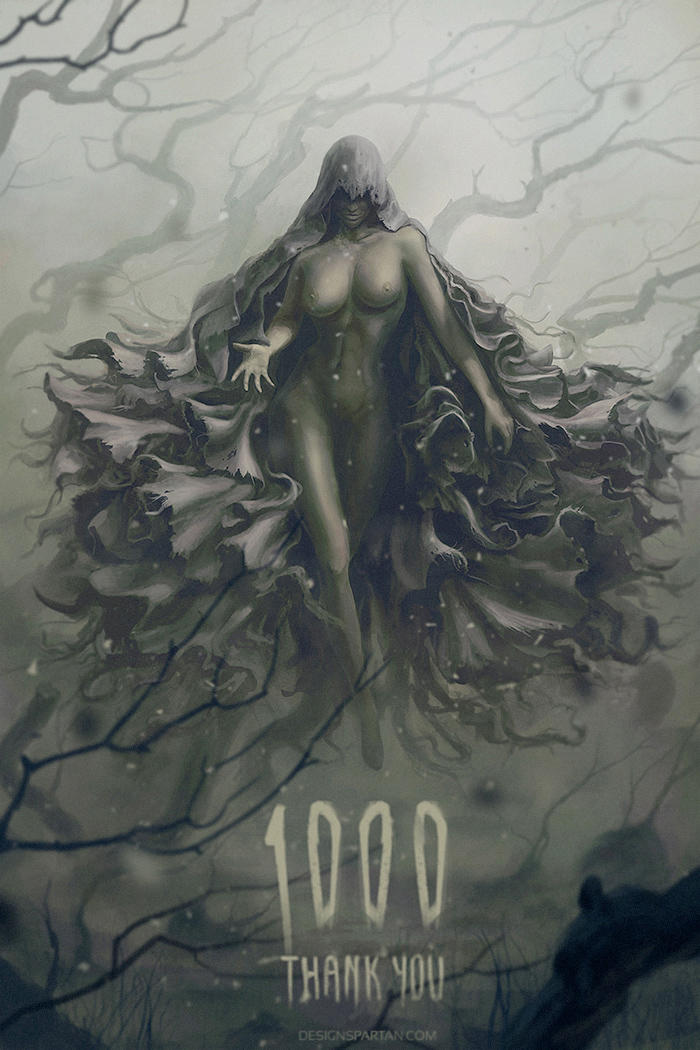 Dark Witch (time-lapse video + free PSD!) by DesignSpartan