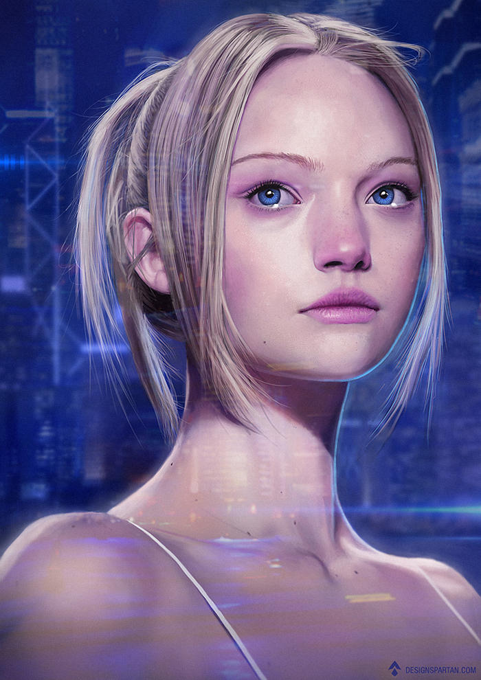 Sci-fi Girl Portrait by DesignSpartan