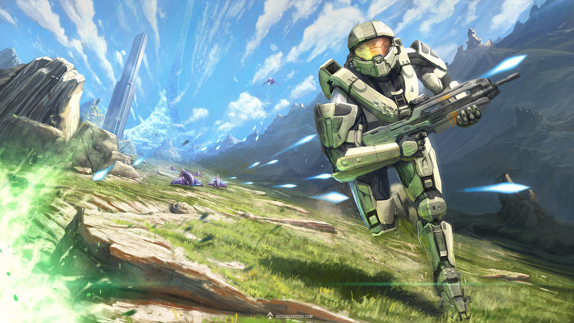 Gaming Painting #1 - Halo fan art (with video) by DesignSpartan