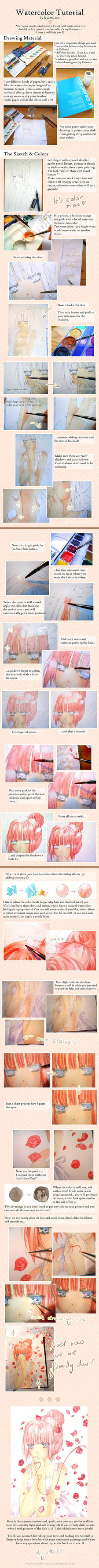 Just Be Friends - Watercolor Tutorial by Kyatto-san