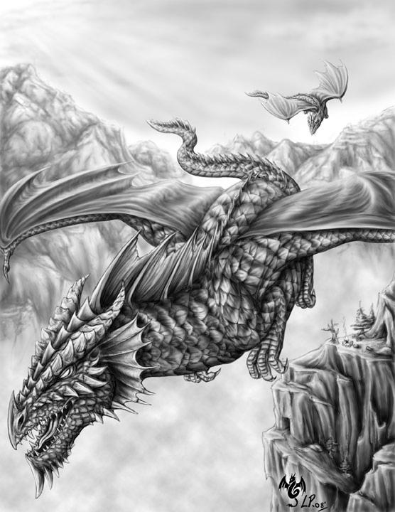 Red Dragons by Sheblackdragon