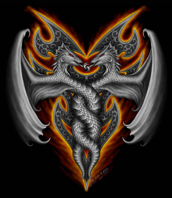 Twin Dragon's Fire by Sheblackdragon on DeviantArt
