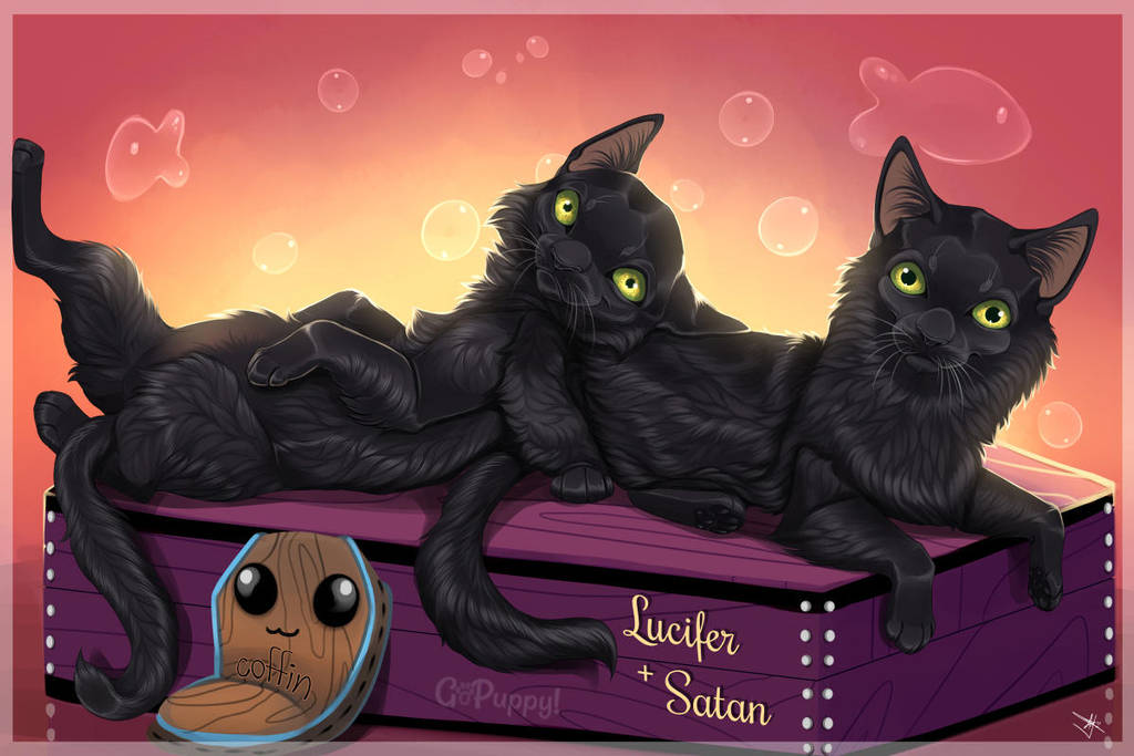Satan + Lucifer | Black Cat Edition! by GoPuppy