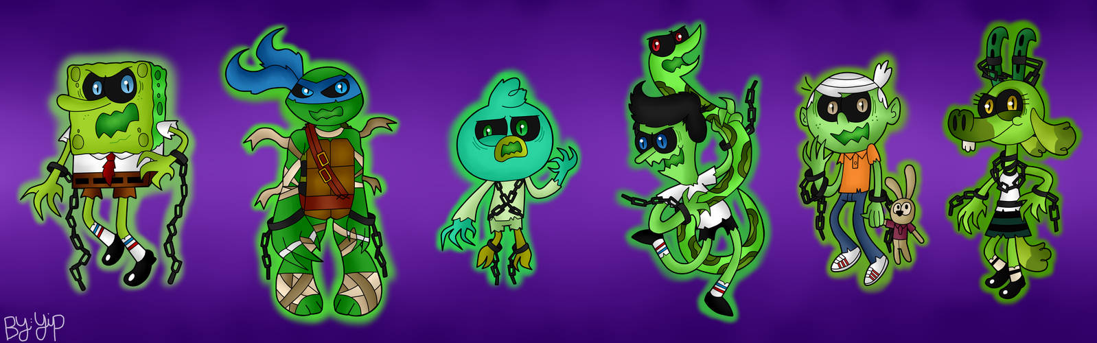 Scared Green Nickelodeon Halloween-Scared Green Ghost by yipkarhei2001 on DeviantArt
