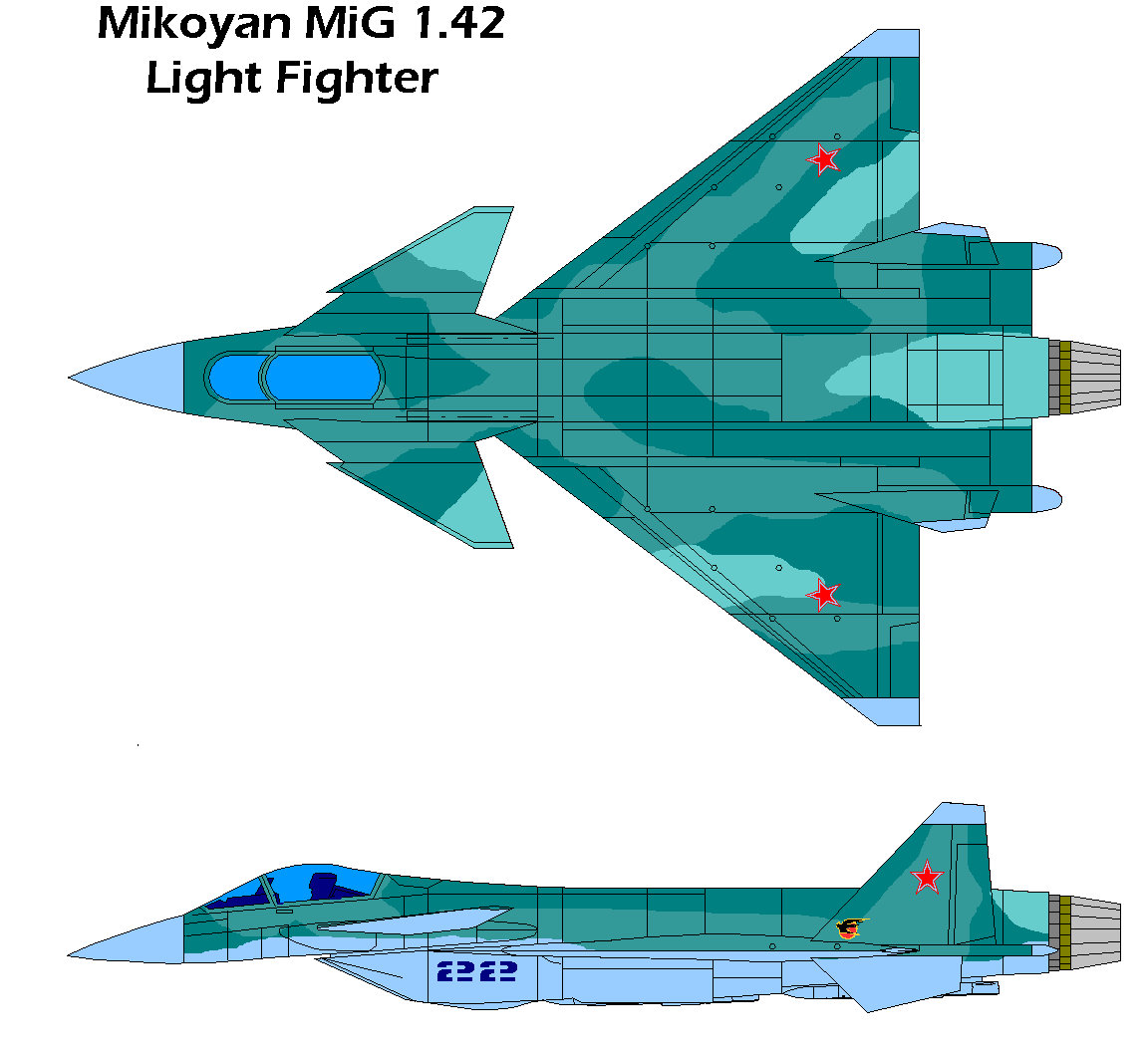 Mikoyan MiG 1.42 light fighter by bagera3005