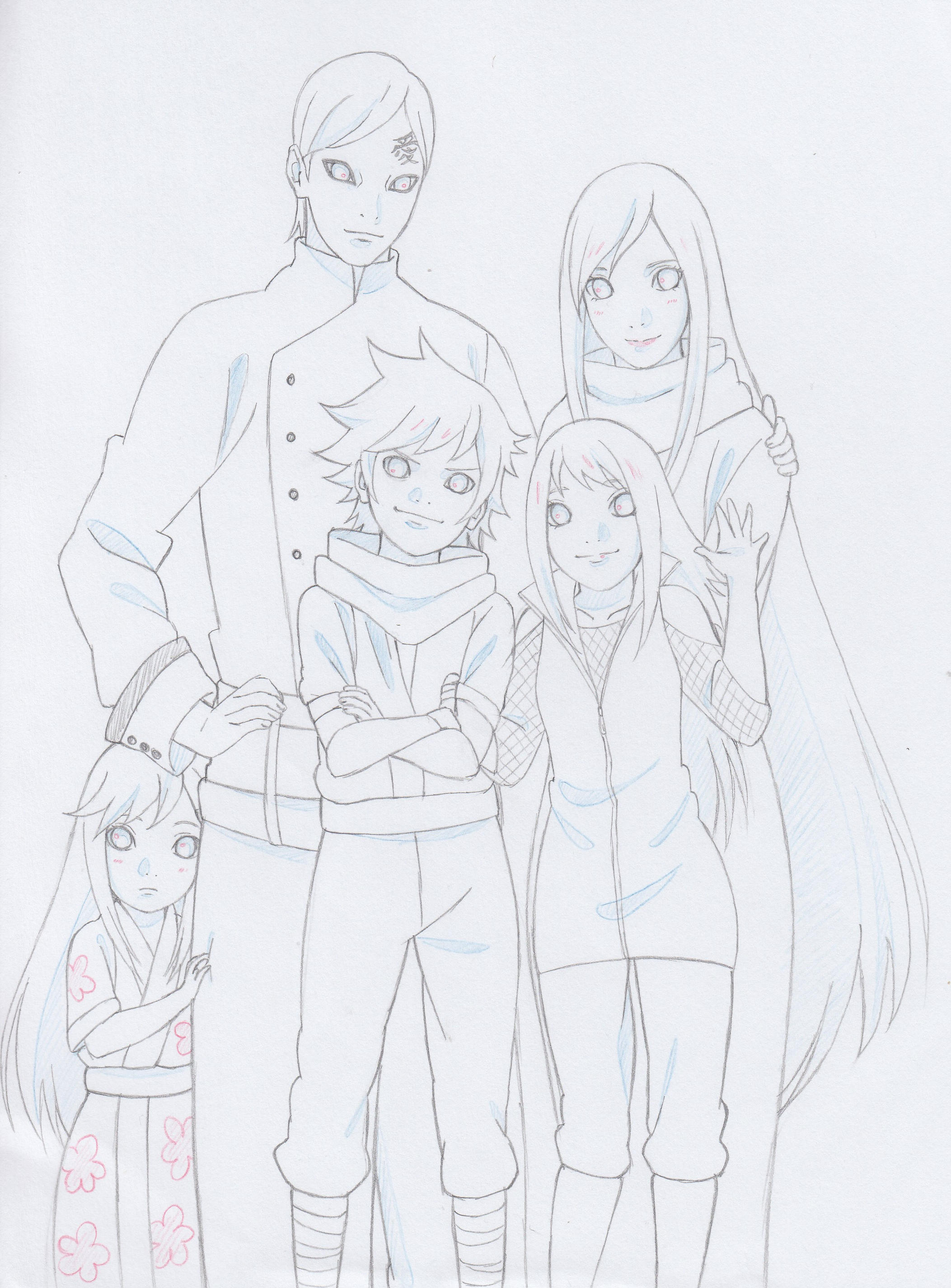 CM: Kazekages Family_Colored by KobayashiSoul on DeviantArt