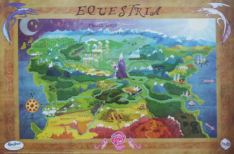 Hi Resolution Equestria Map by PixelKitties