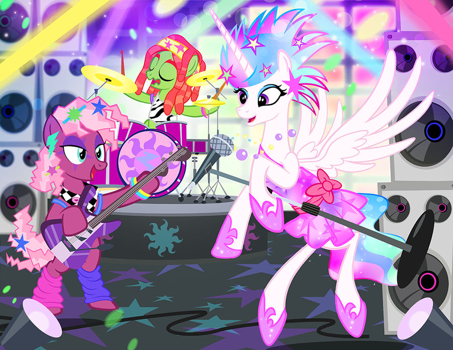 Celestia Live in the Eighties by PixelKitties