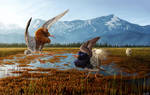 Philomachus pugnax by Nachiii