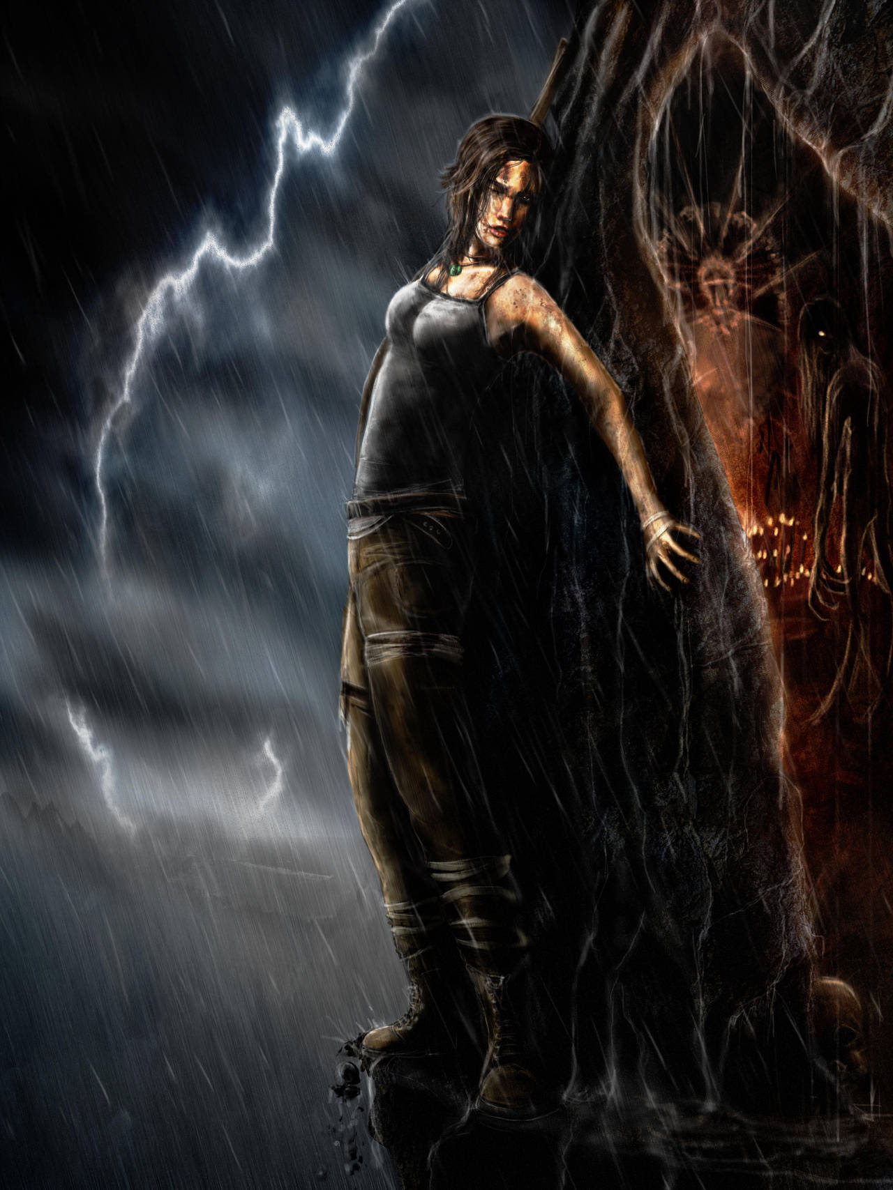 LARA CROFT ON THE EDGE by Ryoishen