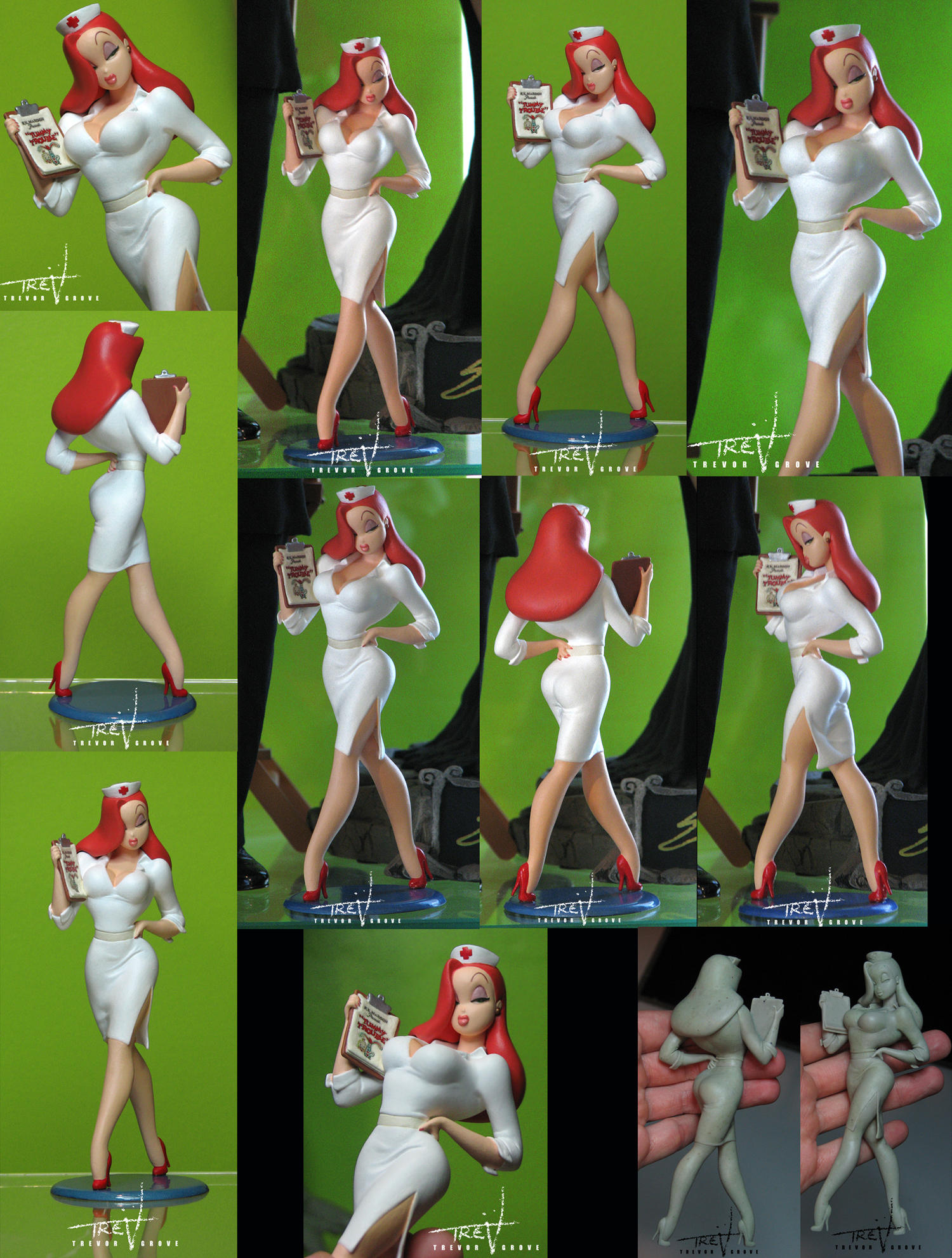 Tummy Trouble Jessica Rabbit by TrevorGrove